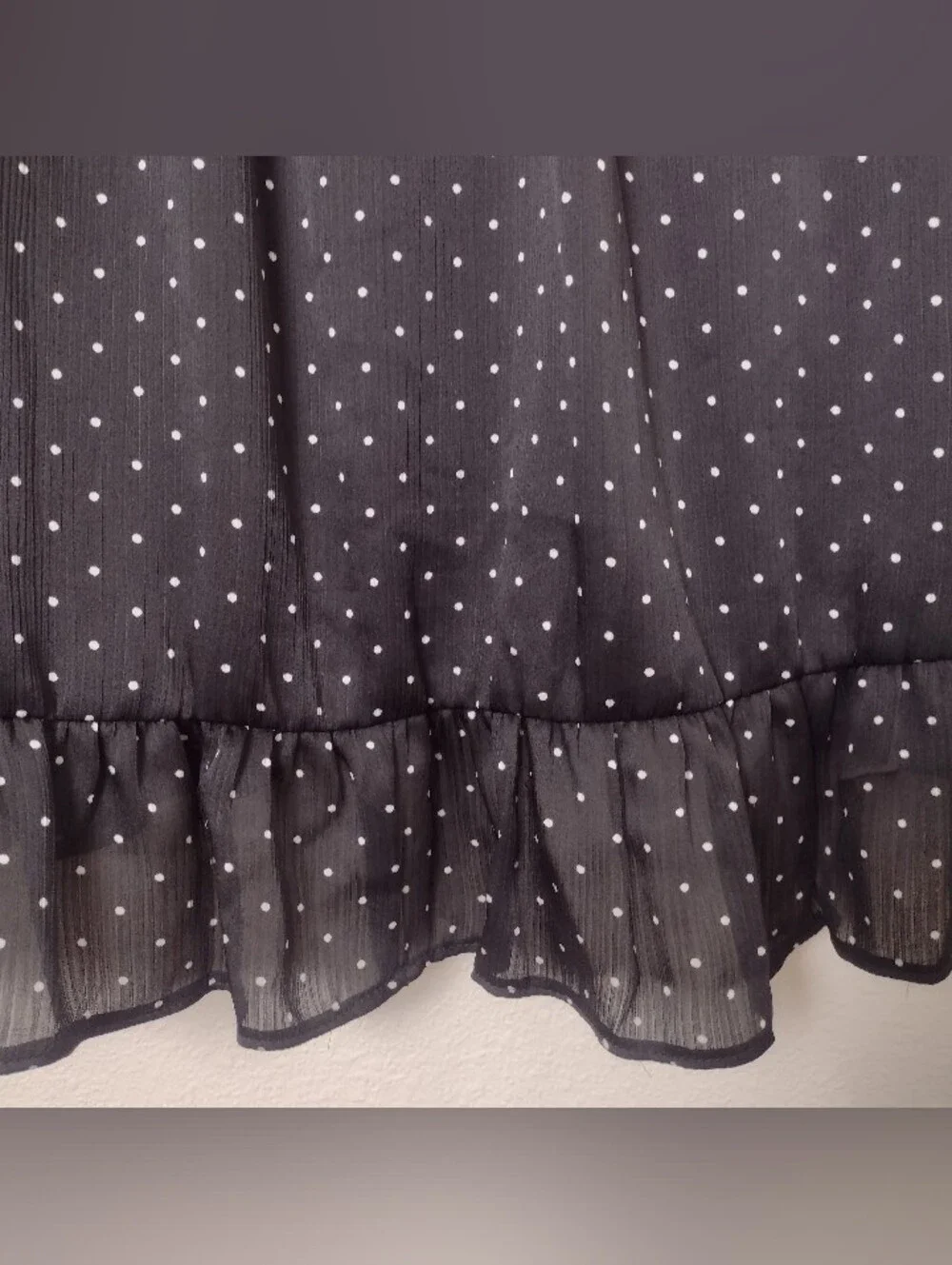 Old Navy NWT Polkadot Crinkle-Crepe Faux Wrap Ruffle Knee Length Mini Skirt XL